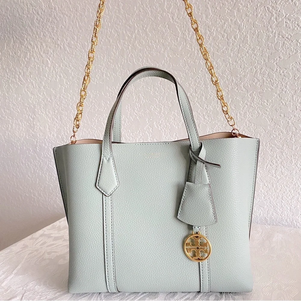 Tory Burch light blue small tote